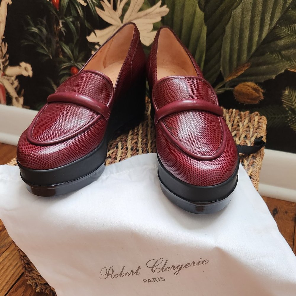Red Platform Loafers